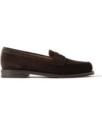 Morjas - The Ivy Suede Penny Loafers - Lyst