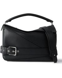 Loewe - Puzzle Biker Large Buckled Leather Messenger Bag - Lyst