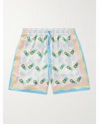 Casablancabrand - Ping Pong Straight-leg Printed Silk Shorts - Lyst