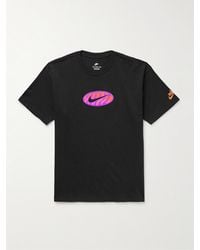 Nike - Sportswear T-Shirt aus Baumwoll-Jersey mit Logoapplikation und Print - Lyst