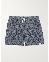 Altea - Shorts Da Mare Medi A Gamba Dritta Stampati - Lyst