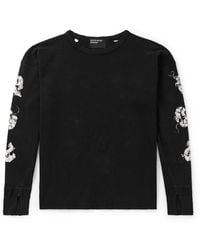 Enfants Riches Deprimes - Rats Breed Cropped Distressed Printed Cotton T-Shirt - Lyst