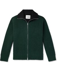 Jil Sander - Double-faced Ribbed Wool And Cashmere-blend Zip-up Sweater - Lyst