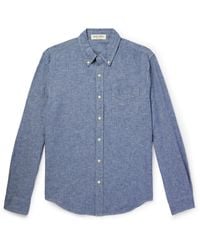 Alex Mill - Button-down Collar Linen And Cotton-blend Chambray Shirt - Lyst