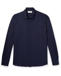 Saint Laurent - Striped Silk Shirt - Lyst