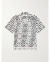 Orlebar Brown - Maitan Passetto Camp-Collar Printed Lyocell Shirt - Lyst