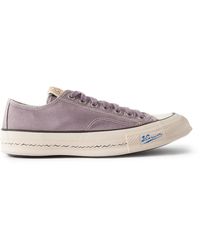 Visvim - Skagway Leather-trimmed Canvas Sneakers - Lyst