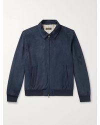 Loro Piana - Rain System Suede Bomber Jacket - Lyst