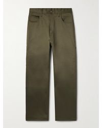 Monitaly - Straight-leg Cotton-sateen Trousers - Lyst
