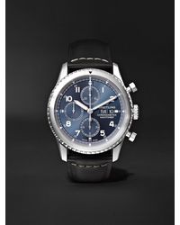 Breitling Navitimer 8 Automatic Chronograph 43mm Steel And Leather Watch - Black