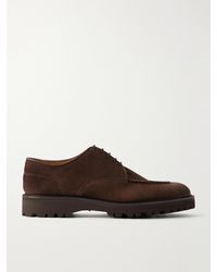 John Lobb - Land Suede Derby Shoes - Lyst