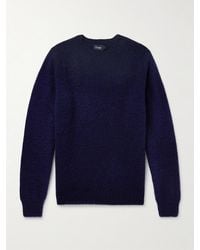 Drake's - Brushed Shetland Wool Sweater - Lyst