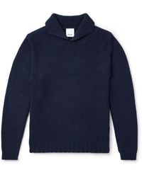 Allude - Shawl-collar Virgin Wool And Cashmere-blend Sweater - Lyst