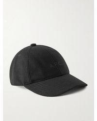 A.P.C. - Charlie Logo-Embroidered Wool-Blend Baseball Cap - Lyst