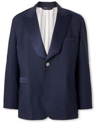 Etro - Silk Twill-trimmed Stretch-wool Suit Jacket - Lyst