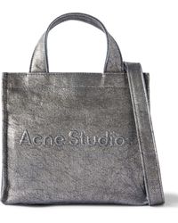 Acne Studios - Logo-embossed Metallic Denim Tote Bag - Lyst
