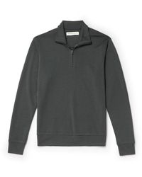 Orlebar Brown - Isar Merino Wool-jersey Half-zip Sweatshirt - Lyst