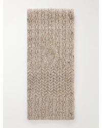Inis Meáin - Cable-Knit Donegal Merino Wool And Cashmere-Blend Scarf - Lyst