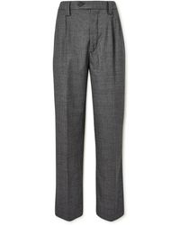 mfpen - Classic Straight-leg Pleated Puppytooth Wool Trousers - Lyst