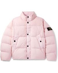 Stone Island - Logo-Appliquéd Garment-Dyed Quilted Crinkle Reps Down Jacket - Lyst