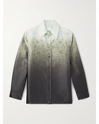 Jil Sander - Dégradé Floral-Print Satin-Twill Shirt - Lyst