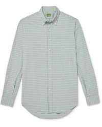 Sid Mashburn - Button-Down Collar Checked Cotton-Poplin Shirt - Lyst