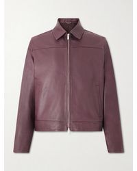Lardini - Pawoody Full-grain Leather Jacket - Lyst