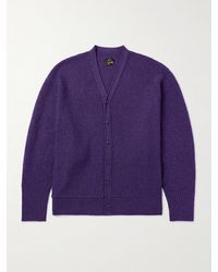 Needles - Merino Wool-Bouclé Cardigan - Lyst