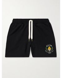 Casablancabrand - Casa Way Embroidered Cotton-jersey Shorts - Lyst