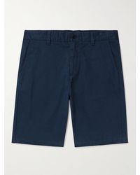 NN07 - Crown 1090 Straight-leg Brushed Organic Cotton-blend Twill Shorts - Lyst