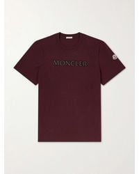Moncler - Logo-Print Cotton-Jersey T-Shirt - Lyst