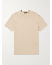 Tom Ford - Logo-Embroidered Lyocell And Cotton-Blend Jersey T-Shirt - Lyst