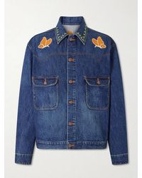 Needles - Embroidered Denim Jacket - Lyst