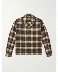 Bode - Woodcrest Camp-Collar Checked Wool-Flannel Overshirt - Lyst