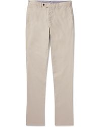 Sid Mashburn - Slim-fit Straight-leg Garment-dyed Cotton-twill Trousers - Lyst