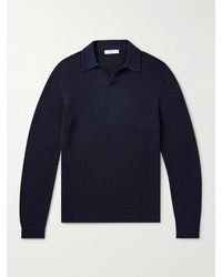 MR P. - Textured Organic Cotton Polo Shirt - Lyst