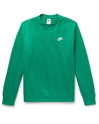 Nike - Sportswear Club Logo-embroidered Cotton-blend Jersey Sweatshirt - Lyst