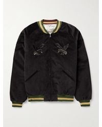 Kapital - Souvenir Padded Embroidered Cotton-Velvet Bomber Jacket - Lyst