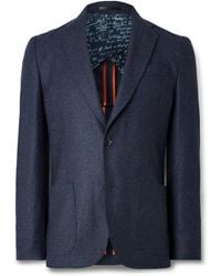 Paul Smith - Textured Wool And Silk-blend Suit Jacket - Lyst