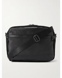 master-piece - Progress Leather-Trimmed Coated Nylon-Twill Messenger Bag - Lyst