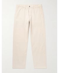 NN07 - Aden 1923 Straight-Leg Organic Cotton-Blend Twill Chinos - Lyst