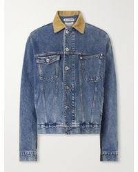 JW Anderson - Corduroy-Trimmed Denim Jacket - Lyst