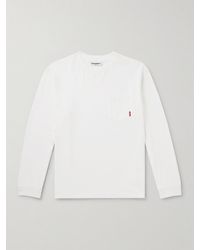 CHERRY LA - Maglia in jersey di cotone tinta in capo con logo applicato - Lyst
