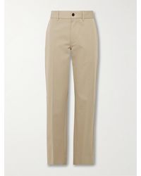 The Row - Rosco Straight-leg Cotton-blend Twill Trousers - Lyst