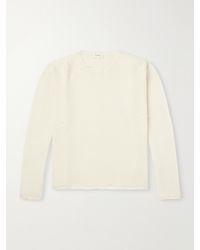 Second Layer - Distressed Waffle-Knit Wool And Cashmere-Blend Sweater - Lyst