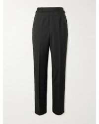 dunhill - Prince Of Wales Check Straight-leg Wool Trousers - Lyst