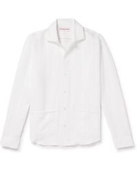 Orlebar Brown - Barkley Striped Cotton-jacquard Shirt - Lyst