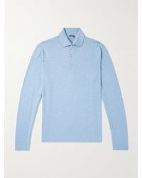 Sid Mashburn - Slim-Fit Cotton And Cashmere-Blend Polo Shirt - Lyst