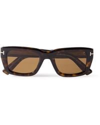 Tom Ford - Icon Rectangular-frame Tortoiseshell Acetate Sunglasses - Lyst