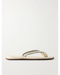 Brunello Cucinelli - Striped Canvas Flip Flops - Lyst